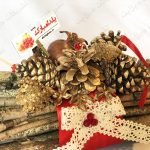 تزئیناتدکوری یلدا طرح خوشه چوبی